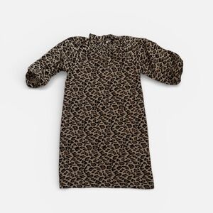 EEUC Tyler Boe brown and black leopard Animal Print knit Dress